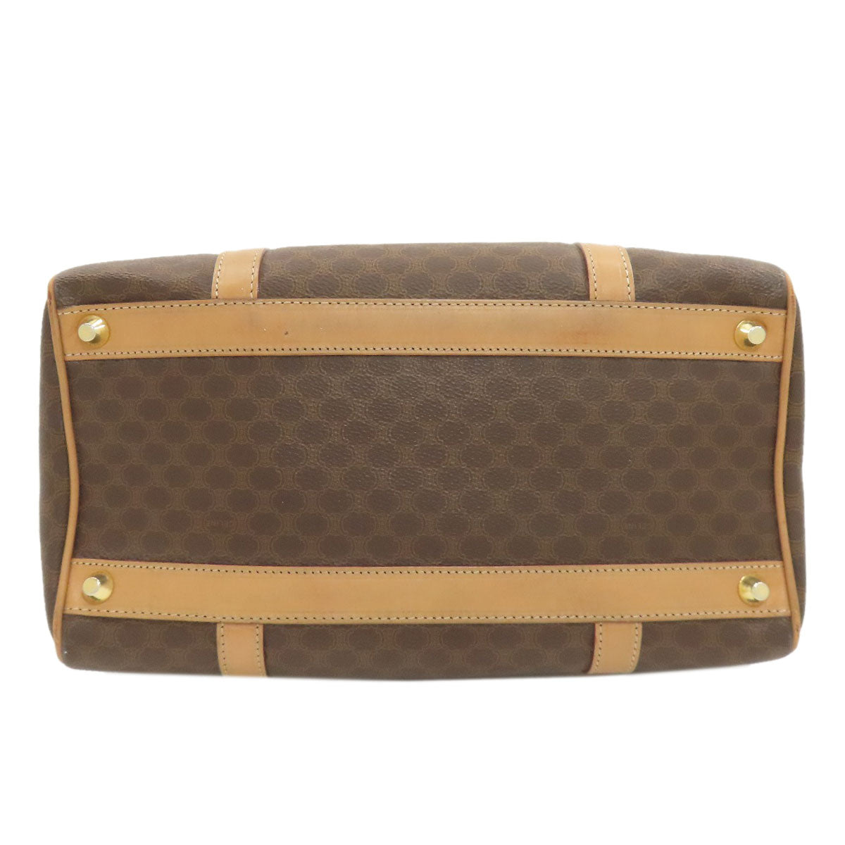 CELINE Mini Boston bag, Macadam pattern Handbag PVC LeatherLadies [Used]