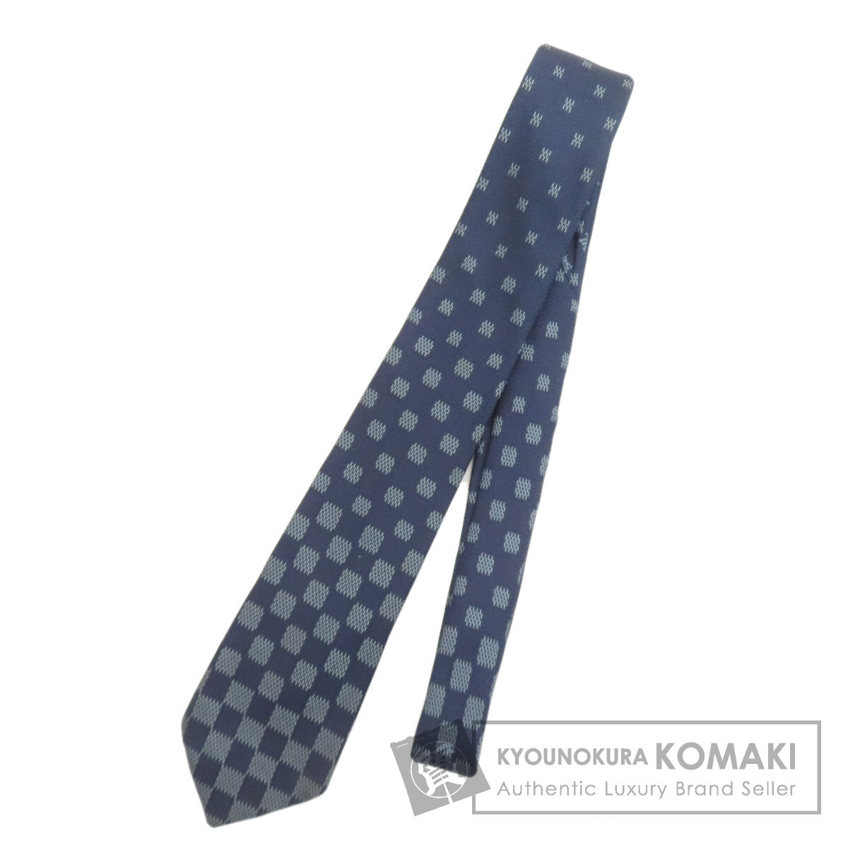 LOUIS VUITTON Damierpattern tie Silk mens [Used]