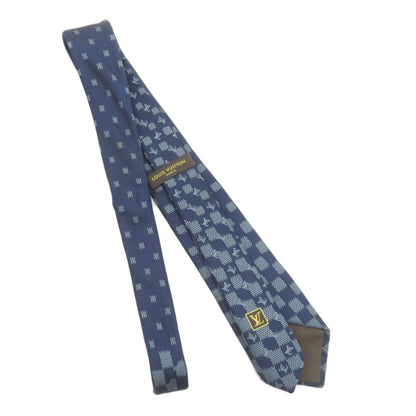 LOUIS VUITTON Damierpattern tie Silk mens [Used]