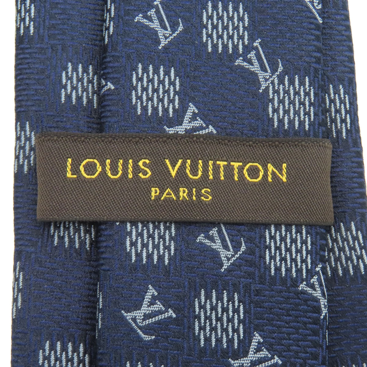 LOUIS VUITTON Damierpattern tie Silk mens [Used]