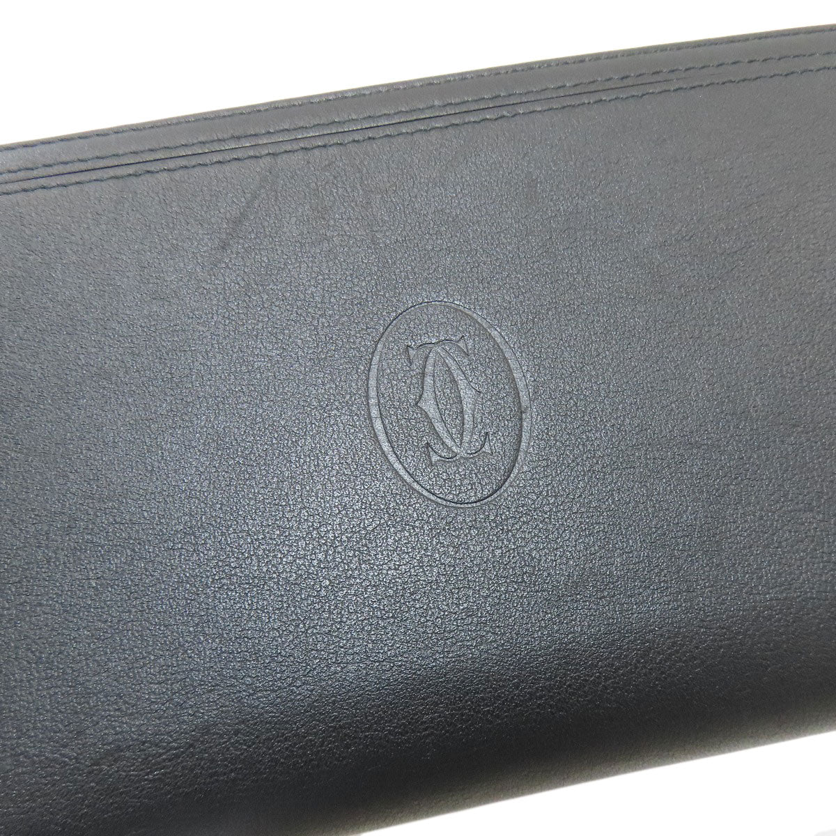 CARTIER Must de Cartier Long wallet (with coin pocket) Leather Ladies [Used]