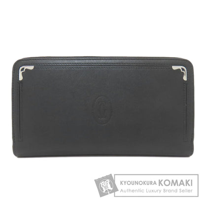 CARTIER Must de Cartier Long wallet (with coin pocket) Leather Ladies [Used]