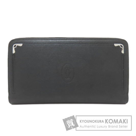 CARTIER Must de Cartier Long wallet (with coin pocket) Leather Ladies [Used]