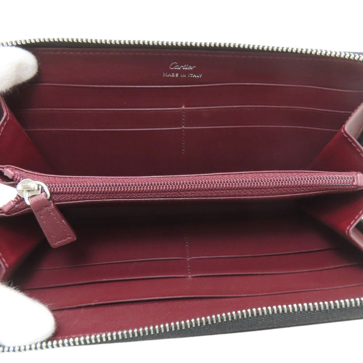 CARTIER Must de Cartier Long wallet (with coin pocket) Leather Ladies [Used]