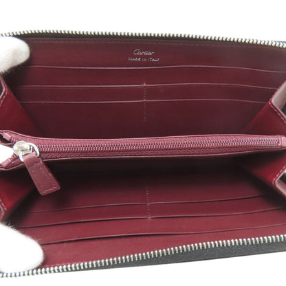 CARTIER Must de Cartier Long wallet (with coin pocket) Leather Ladies [Used]