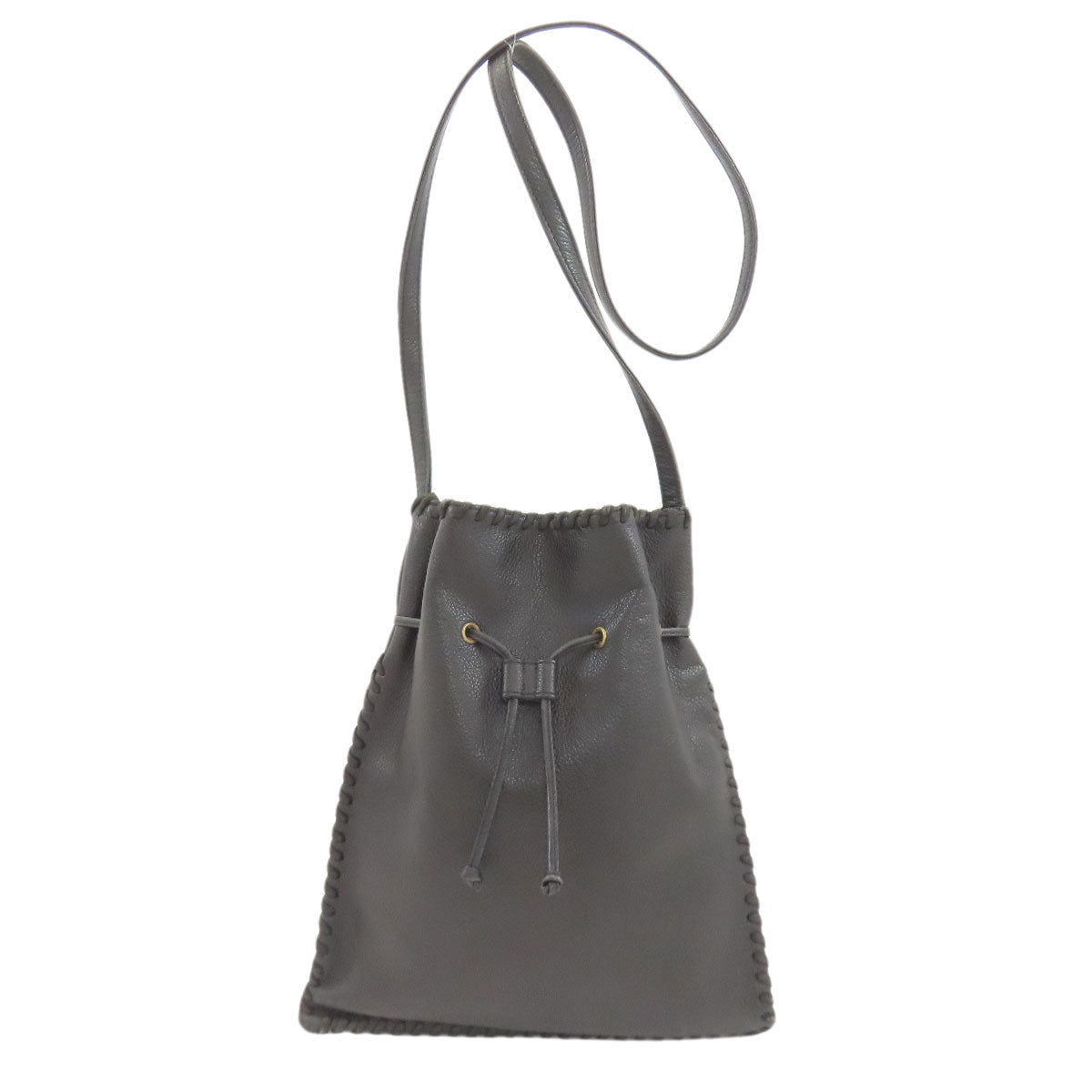 YVES SAINT LAURENT Braid Shoulder Bag Leather Ladies [Used]