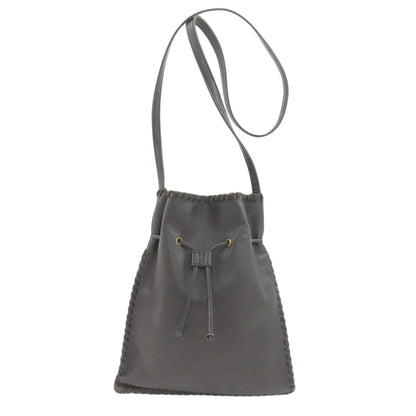YVES SAINT LAURENT Braid Shoulder Bag Leather Ladies [Used]