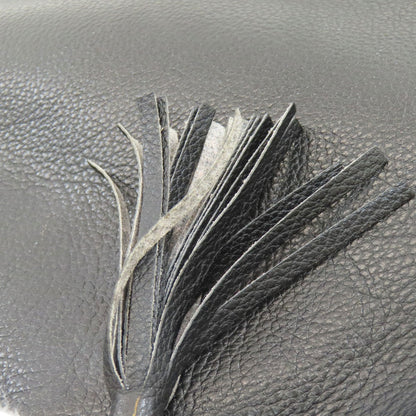 YVES SAINT LAURENT Braid Shoulder Bag Leather Ladies [Used]