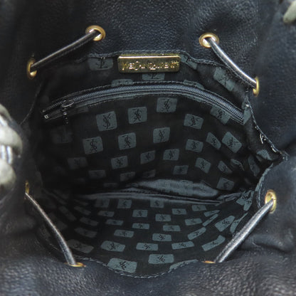 YVES SAINT LAURENT Braid Shoulder Bag Leather Ladies [Used]