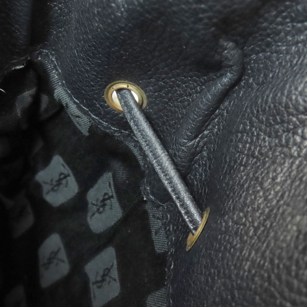 YVES SAINT LAURENT Braid Shoulder Bag Leather Ladies [Used]