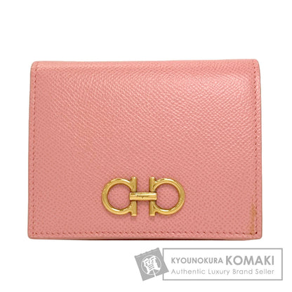 Salvatore Ferragamo GanciniHardware Bifold Wallet with Coin Pocket Leather Ladies [Used]