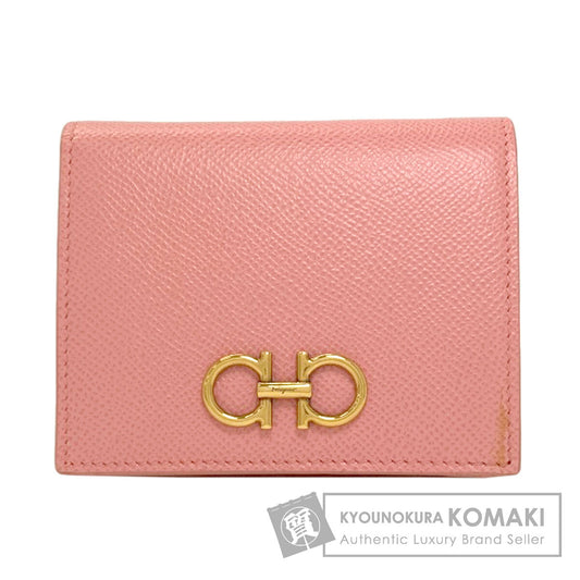 Salvatore Ferragamo GanciniHardware Bifold Wallet with Coin Pocket Leather Ladies [Used]