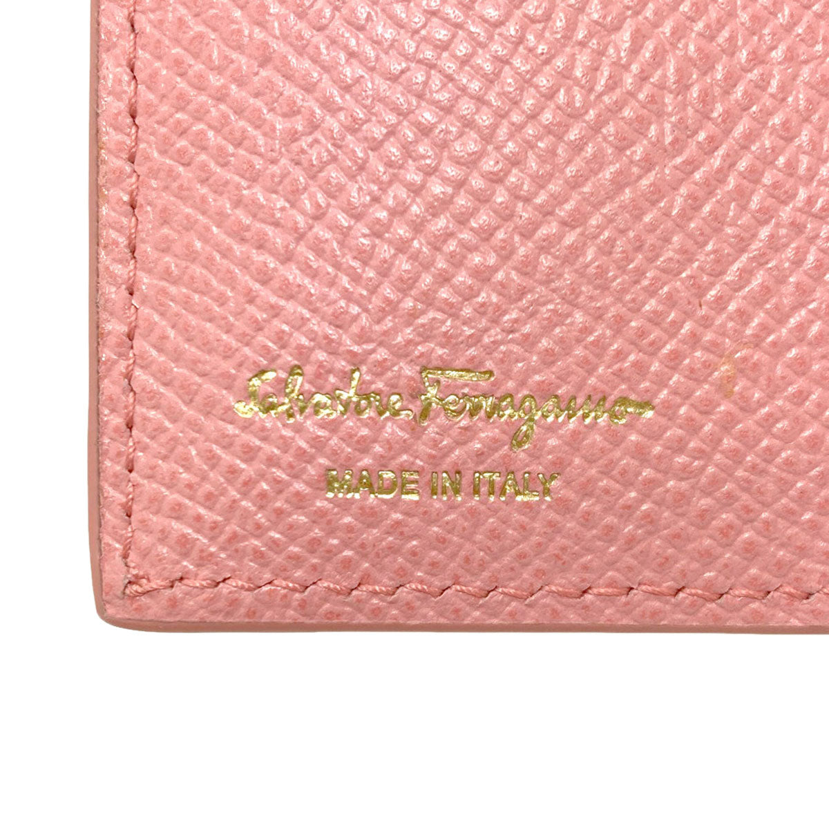 Salvatore Ferragamo GanciniHardware Bifold Wallet with Coin Pocket Leather Ladies [Used]