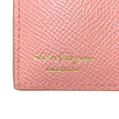 Salvatore Ferragamo GanciniHardware Bifold Wallet with Coin Pocket Leather Ladies [Used]