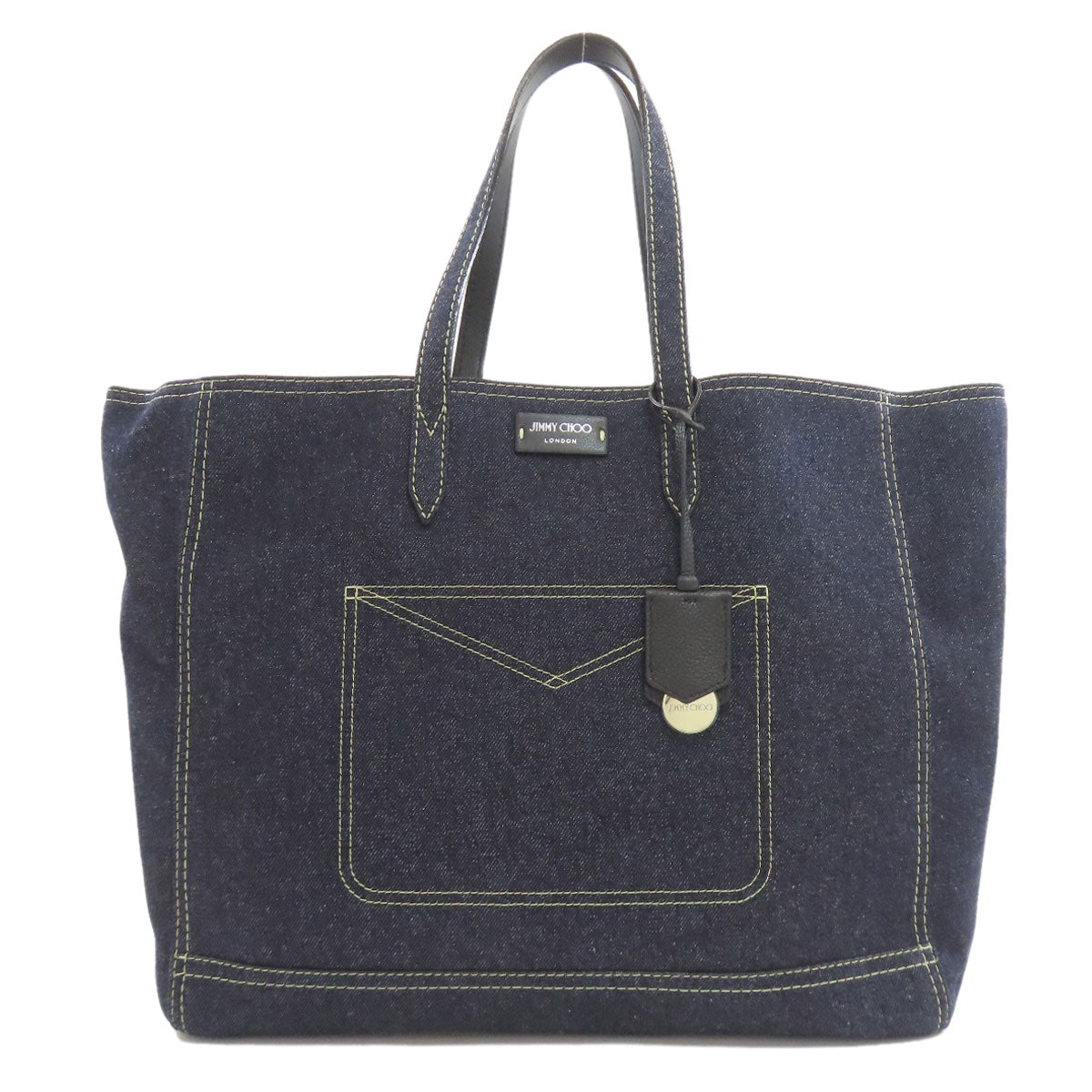 Jimmy Choo logo Tote Bag Denim Ladies [Used]
