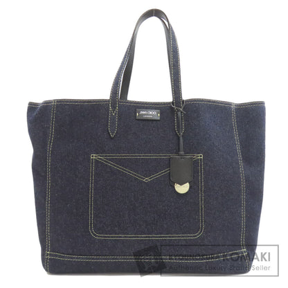 Jimmy Choo logo Tote Bag Denim Ladies [Used]
