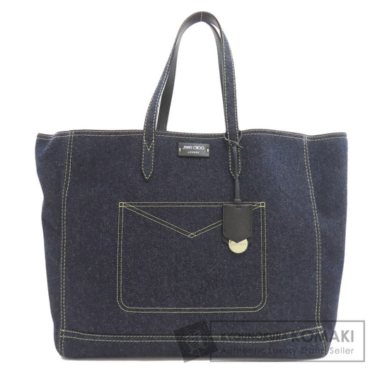 Jimmy Choo logo Tote Bag Denim Ladies [Used]