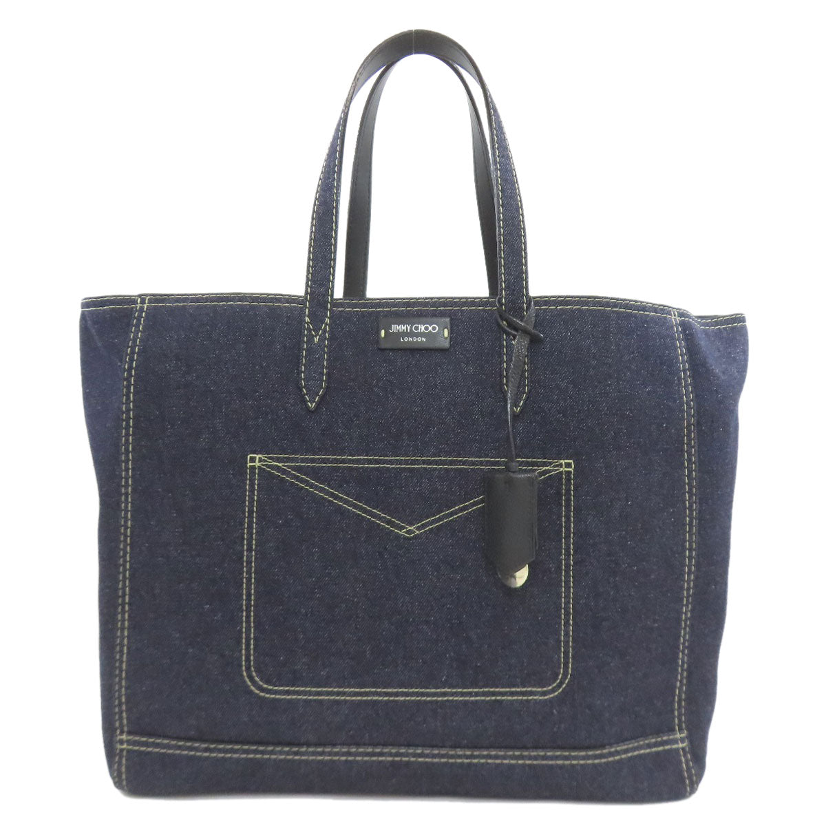 Jimmy Choo logo Tote Bag Denim Ladies [Used]