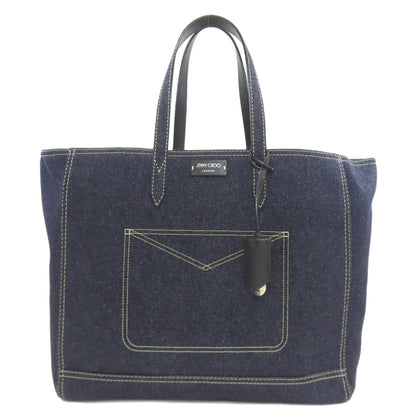 Jimmy Choo logo Tote Bag Denim Ladies [Used]