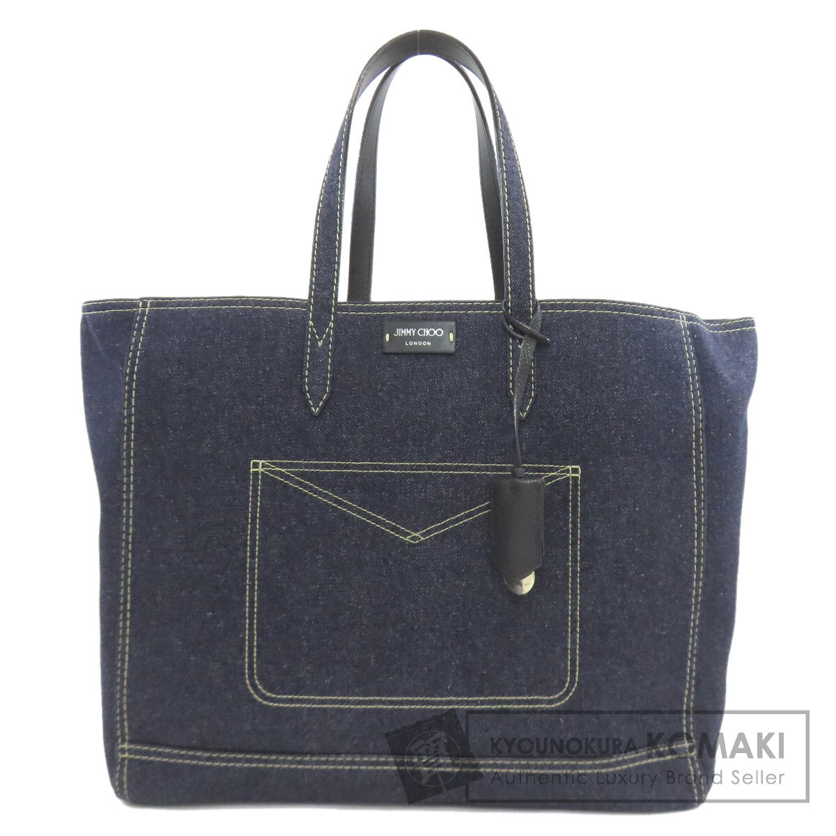 Jimmy Choo logo Tote Bag Denim Ladies [Used]