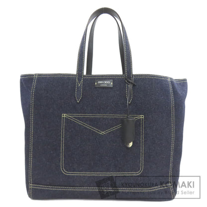 Jimmy Choo logo Tote Bag Denim Ladies [Used]