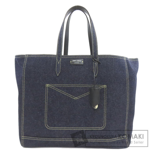 Jimmy Choo logo Tote Bag Denim Ladies [Used]