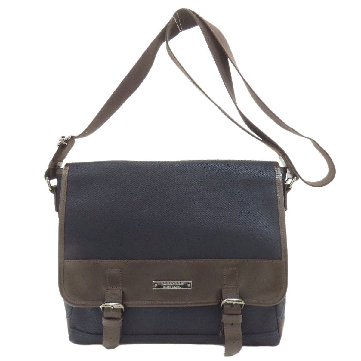 BURBERRY Black label Shoulder Bag Nylon canvas LeatherLadies [Used]