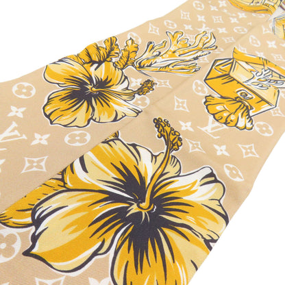 LOUIS VUITTON M77267 Bando Monogram Flower Motif Scarf Silk Ladies [Used]