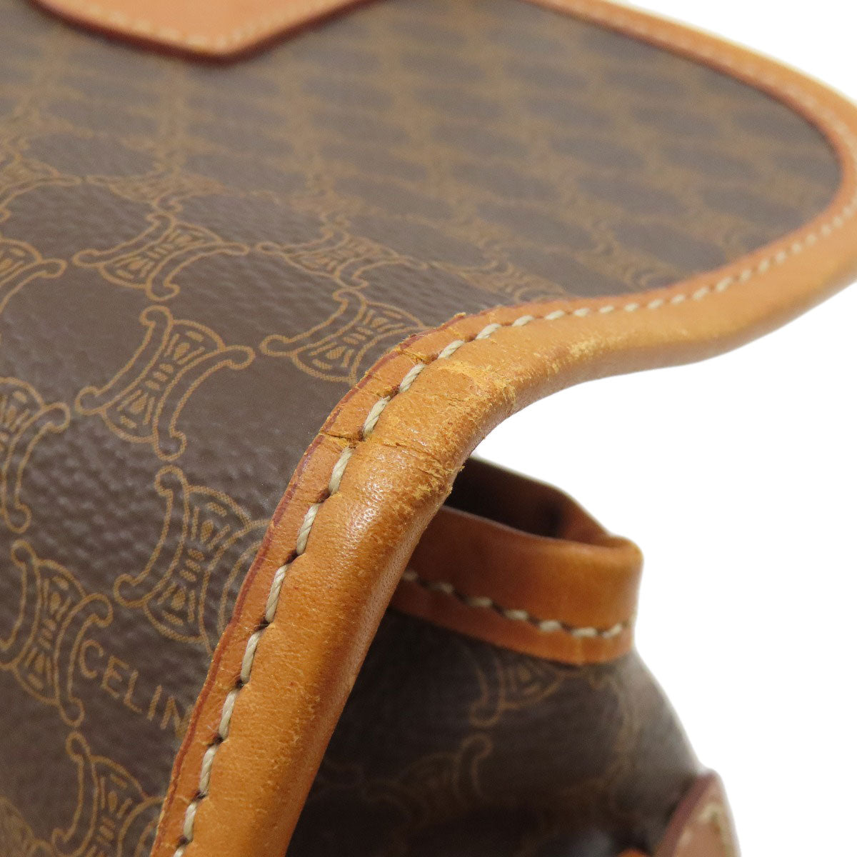 CELINE Macadam Shoulder Bag Leather Ladies [Used]