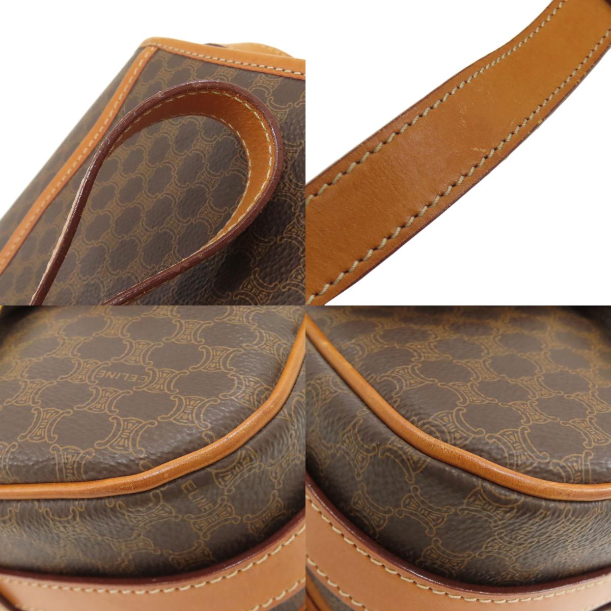 CELINE Macadam Shoulder Bag Leather Ladies [Used]