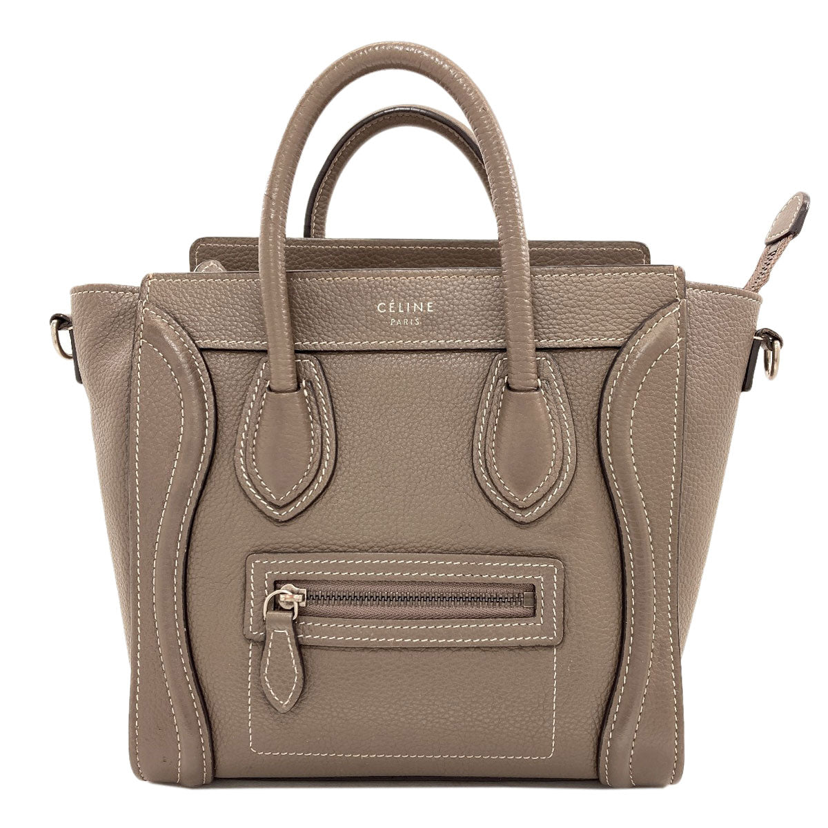 CELINE Luggage nano 2 WAY Handbag Calf Ladies [Used]