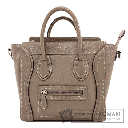 CELINE Luggage nano 2 WAY Handbag Calf Ladies [Used]