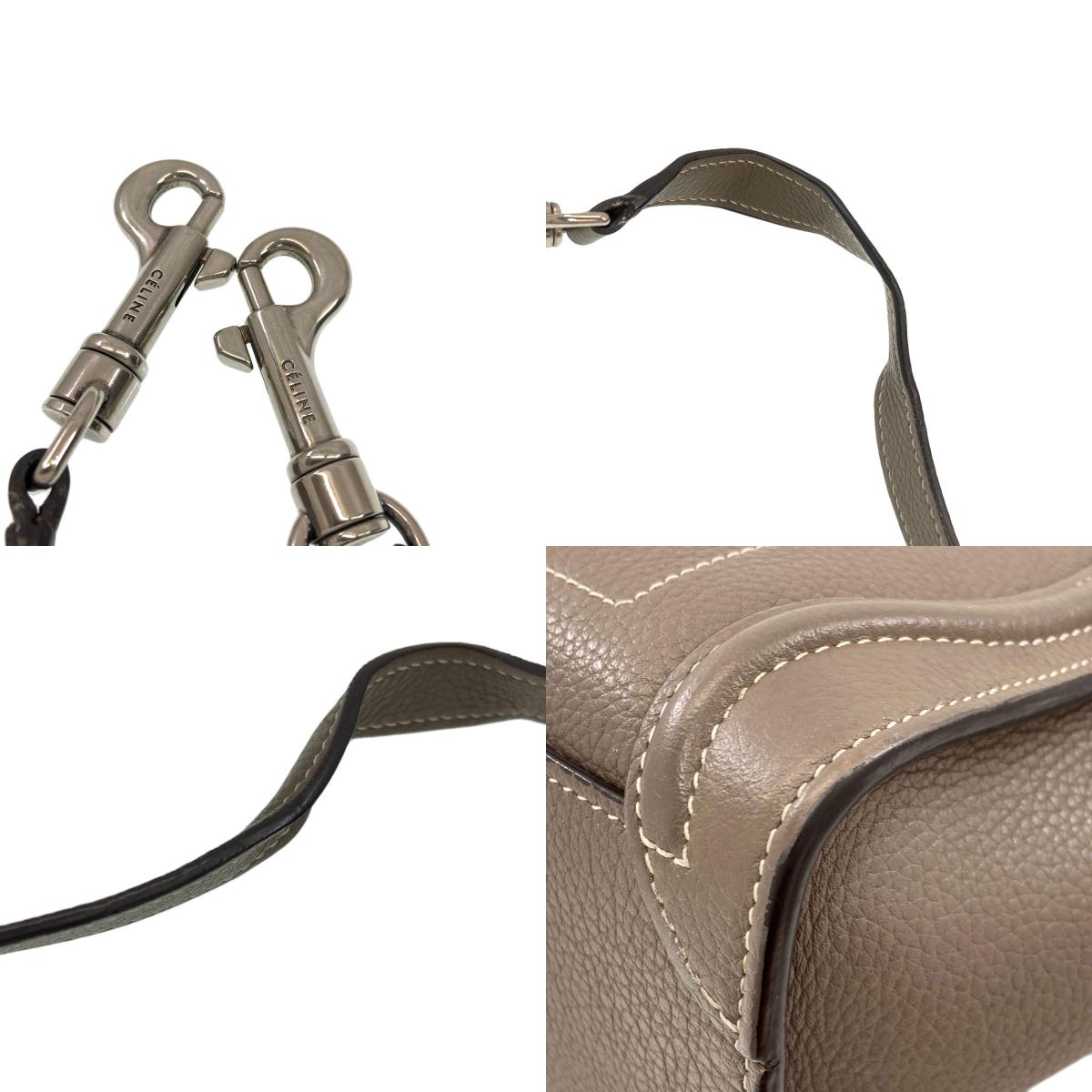 CELINE Luggage nano 2 WAY Handbag Calf Ladies [Used]