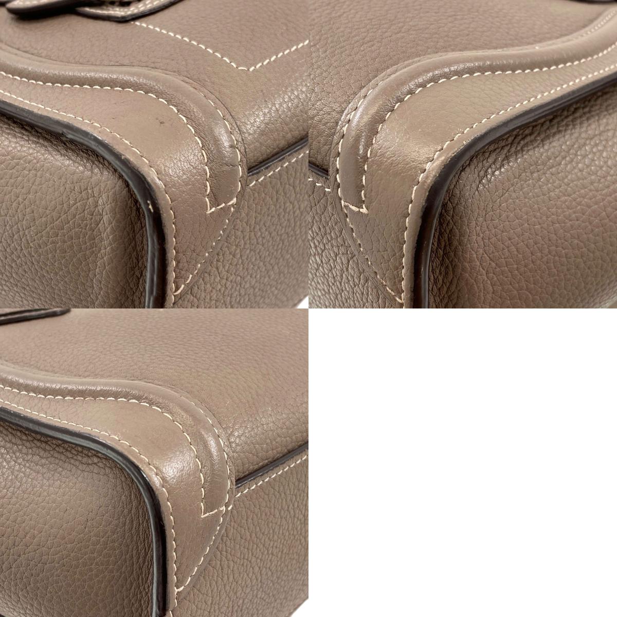 CELINE Luggage nano 2 WAY Handbag Calf Ladies [Used]