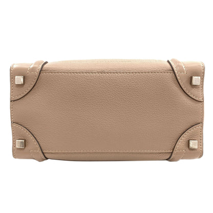 CELINE Luggage micro Tote Bag Calf Ladies [Used]