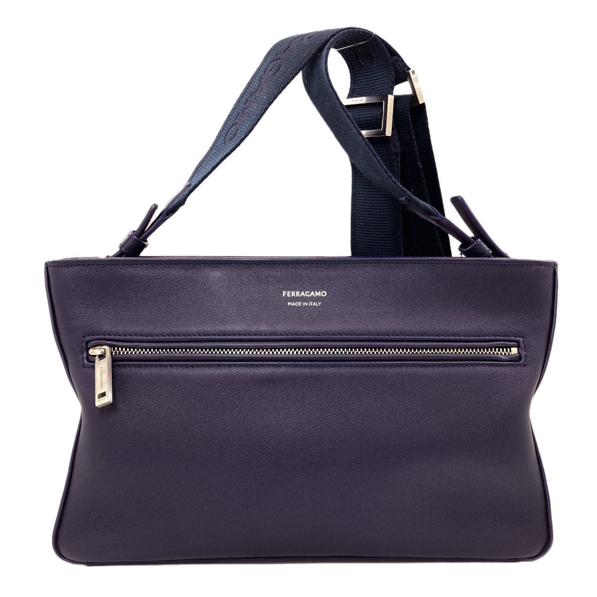 Salvatore Ferragamo logo Shoulder Bag Leather Ladies [Used]