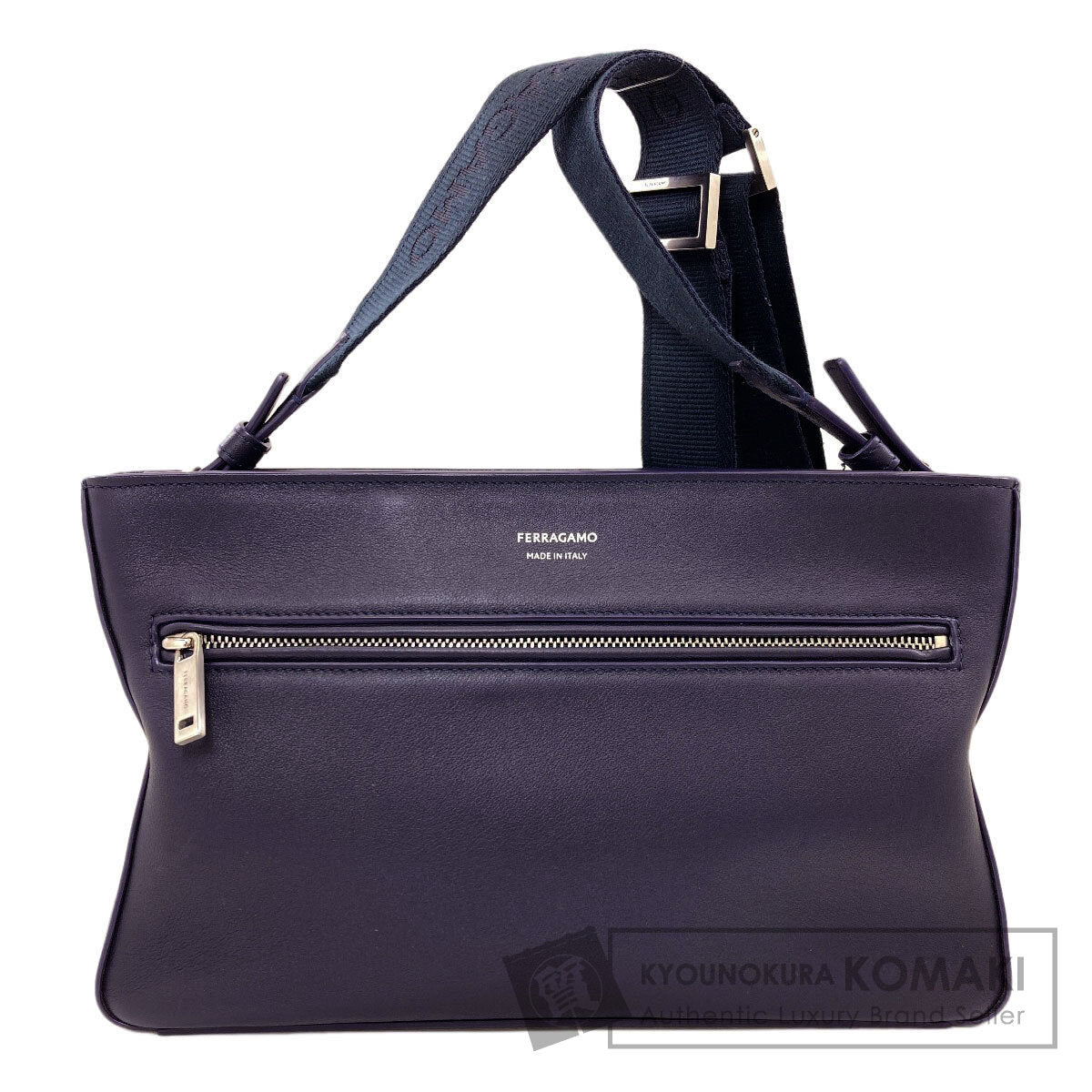 Salvatore Ferragamo logo Shoulder Bag Leather Ladies [Used]
