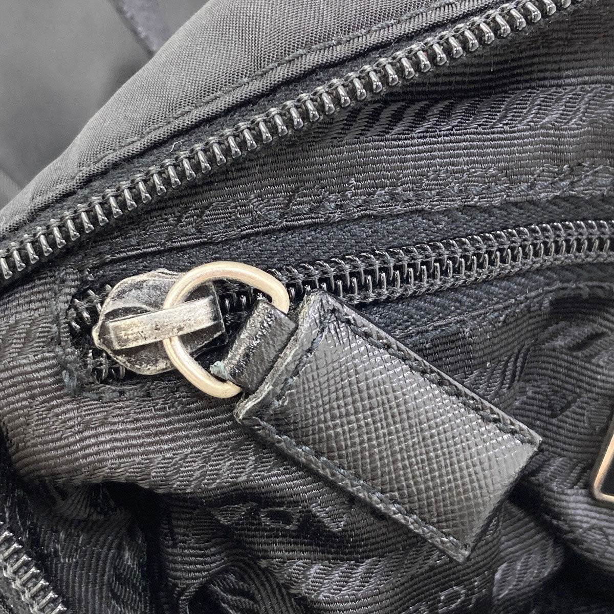 PRADA Logo Hardware Handbag Nylon LeatherLadies [Used]