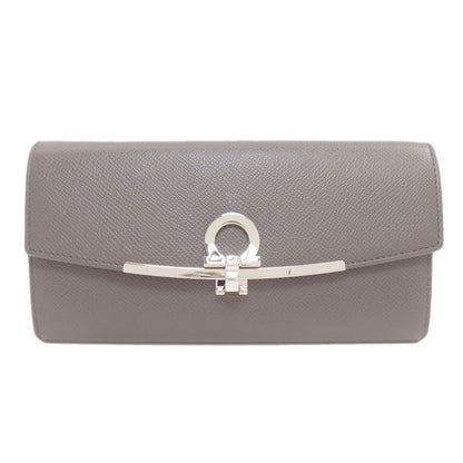 Salvatore Ferragamo Gancini Long wallet (with coin pocket) Leather Ladies [Used]