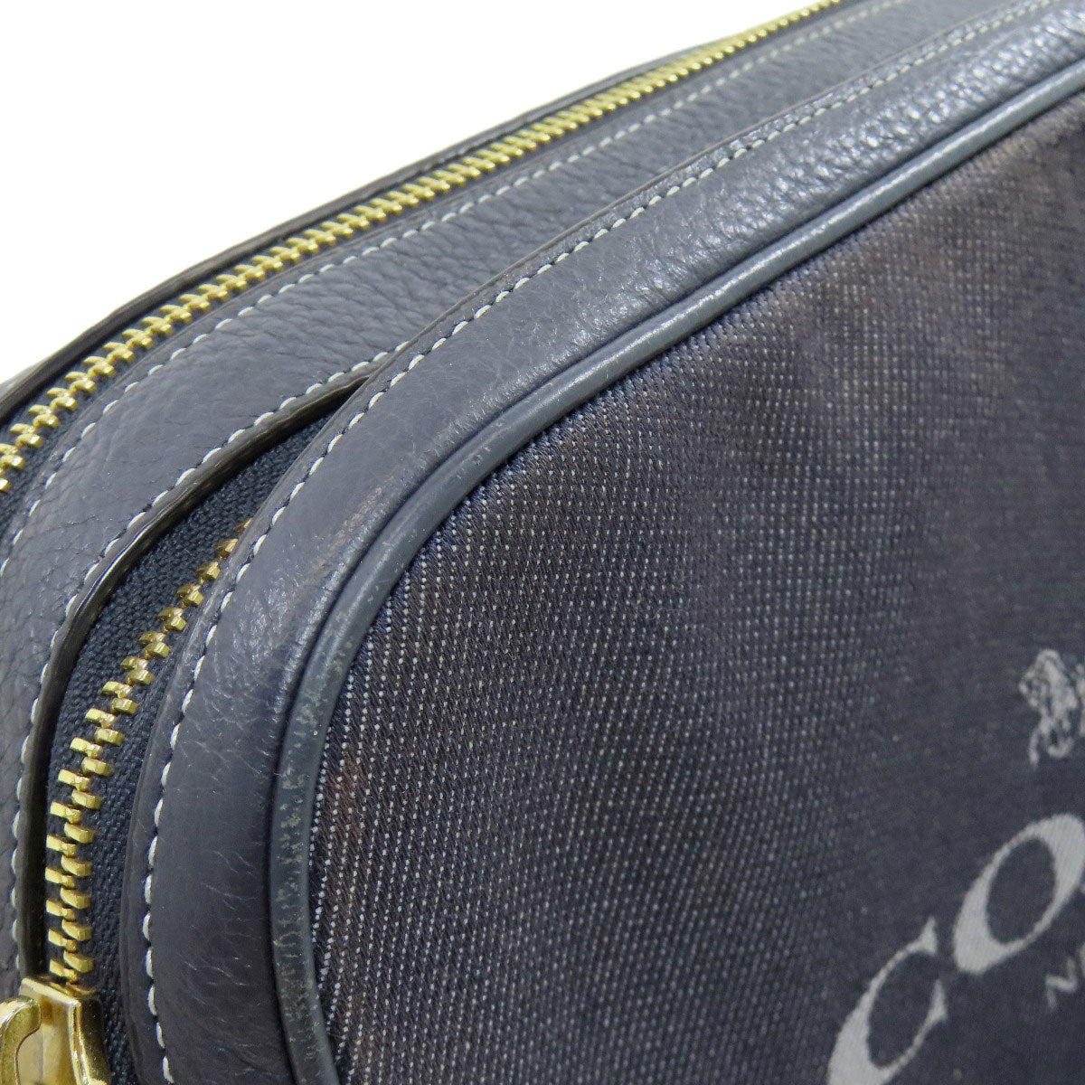 COACH C8585 logo Shoulder Bag Denim Ladies [Used]