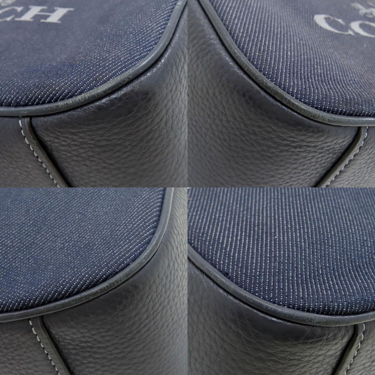 COACH C8585 logo Shoulder Bag Denim Ladies [Used]