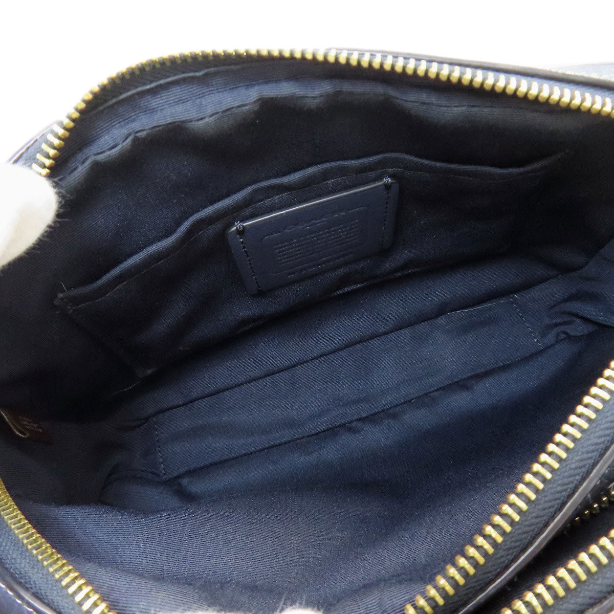 COACH C8585 logo Shoulder Bag Denim Ladies [Used]