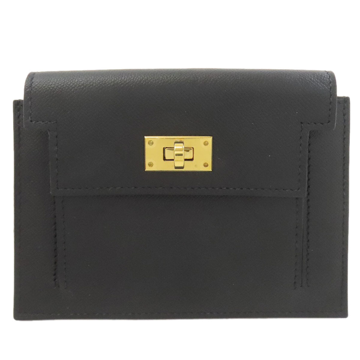 HERMES Kelly Pocket Compact Gold Hardware coin purse Epsom Ladies [Used]