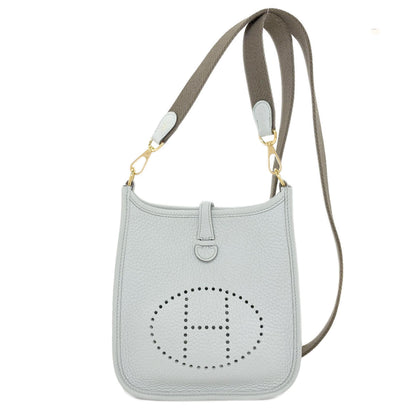 HERMES Evelyne TPM Blue Pale GoldHardware Shoulder Bag Taurillon Clemence Ladies [Used]