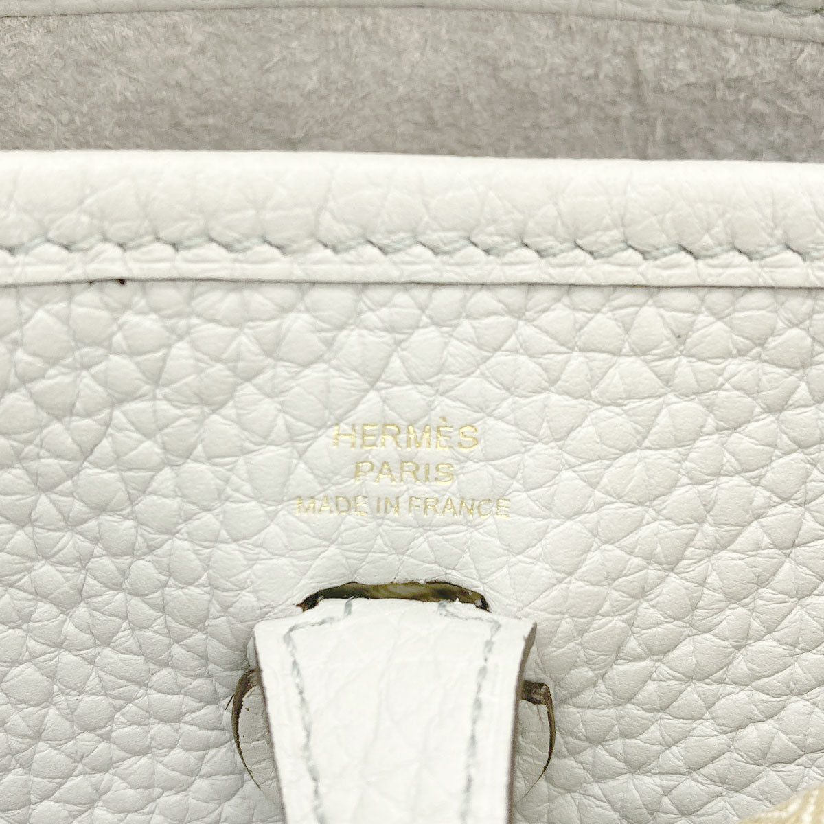 HERMES Evelyne TPM Blue Pale GoldHardware Shoulder Bag Taurillon Clemence Ladies [Used]