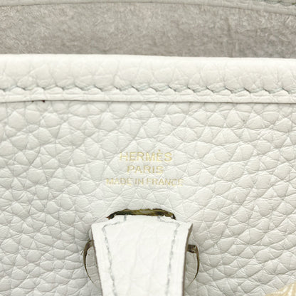 HERMES Evelyne TPM Blue Pale GoldHardware Shoulder Bag Taurillon Clemence Ladies [Used]