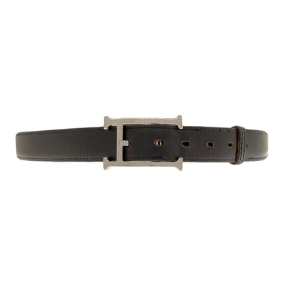 HERMES H-belt SilverHardware belt Box calf mens [Used]
