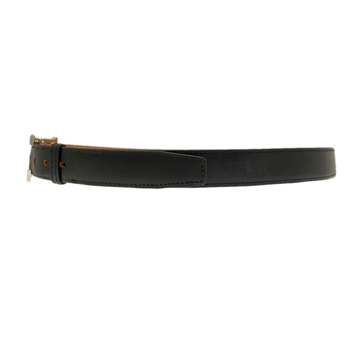 HERMES H-belt SilverHardware belt Box calf mens [Used]