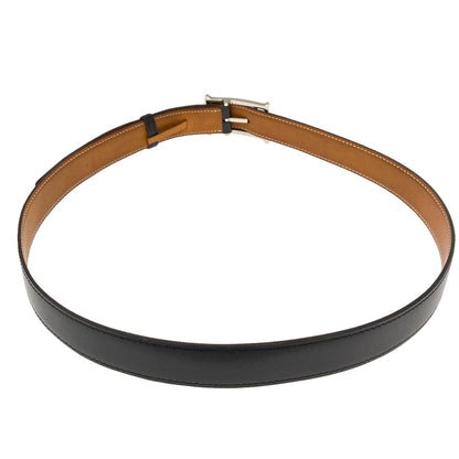 HERMES H-belt SilverHardware belt Box calf mens [Used]