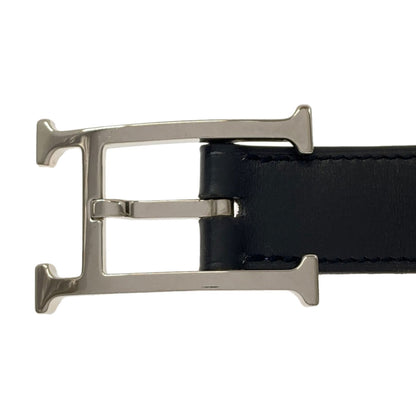 HERMES H-belt SilverHardware belt Box calf mens [Used]